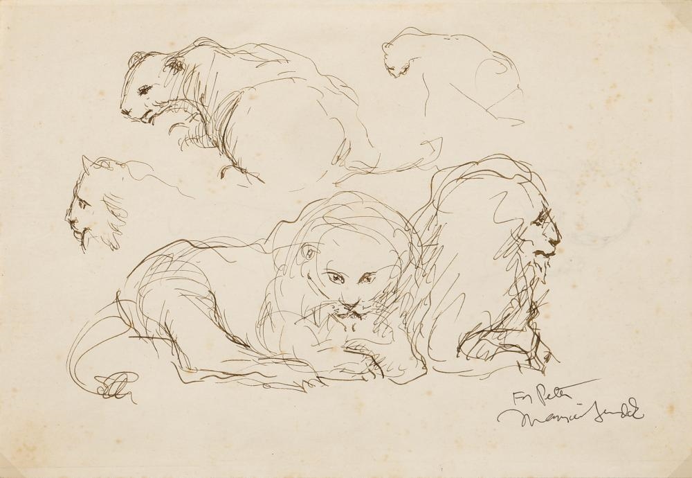 Artwork by Maurice Sendak, Signed Original Drawing, Made of Pen And Ink