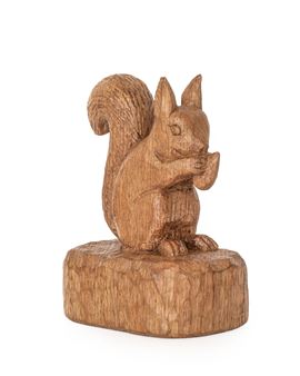 An English Oak Carved Squirrel - Trevor Hutchinson