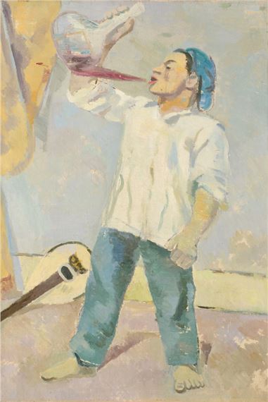 Trinkender Sizilianer by Max Gubler, um 1925/26