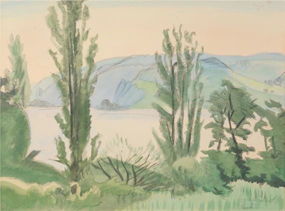 Pappeln am Untersee - Erich Heckel