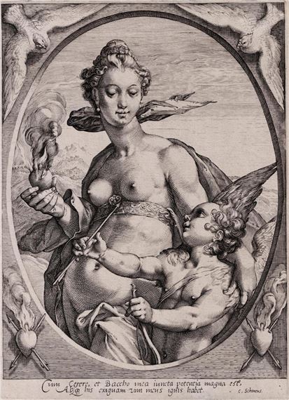Venus and Cupido by Hendrick Goltzius, ca 1595-1667