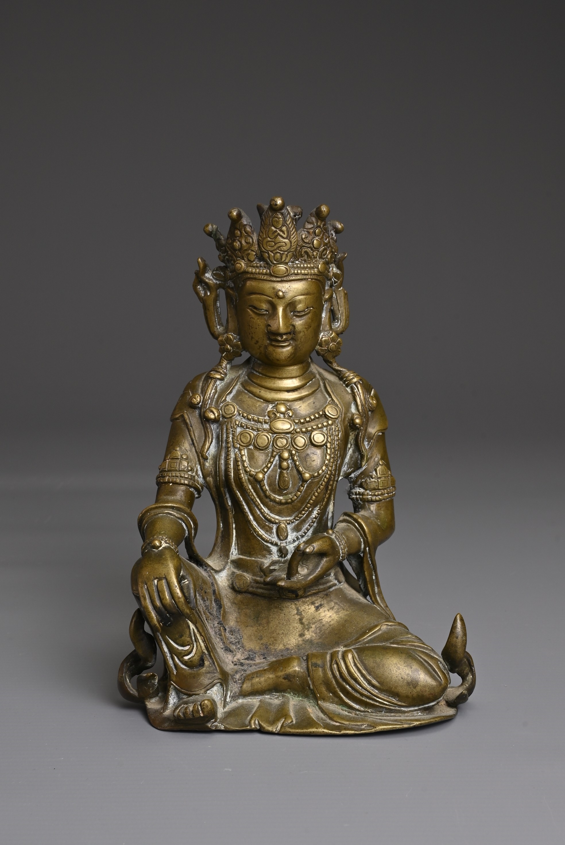 Artwork by Chinese School, A CHINESE BRONZE FIGURE OF GUANYIN, Made of Bronze