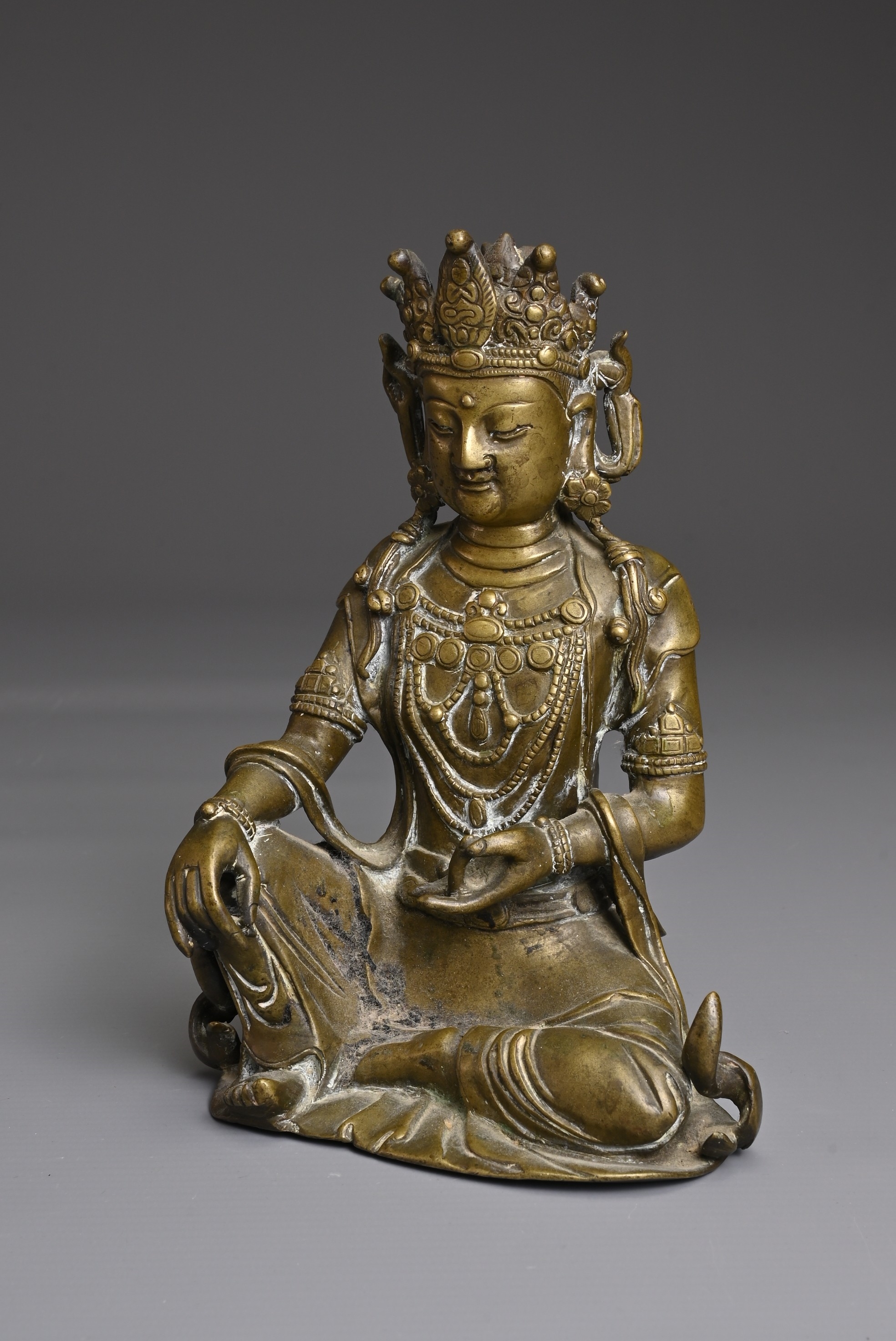 Artwork by Chinese School, A CHINESE BRONZE FIGURE OF GUANYIN, Made of Bronze