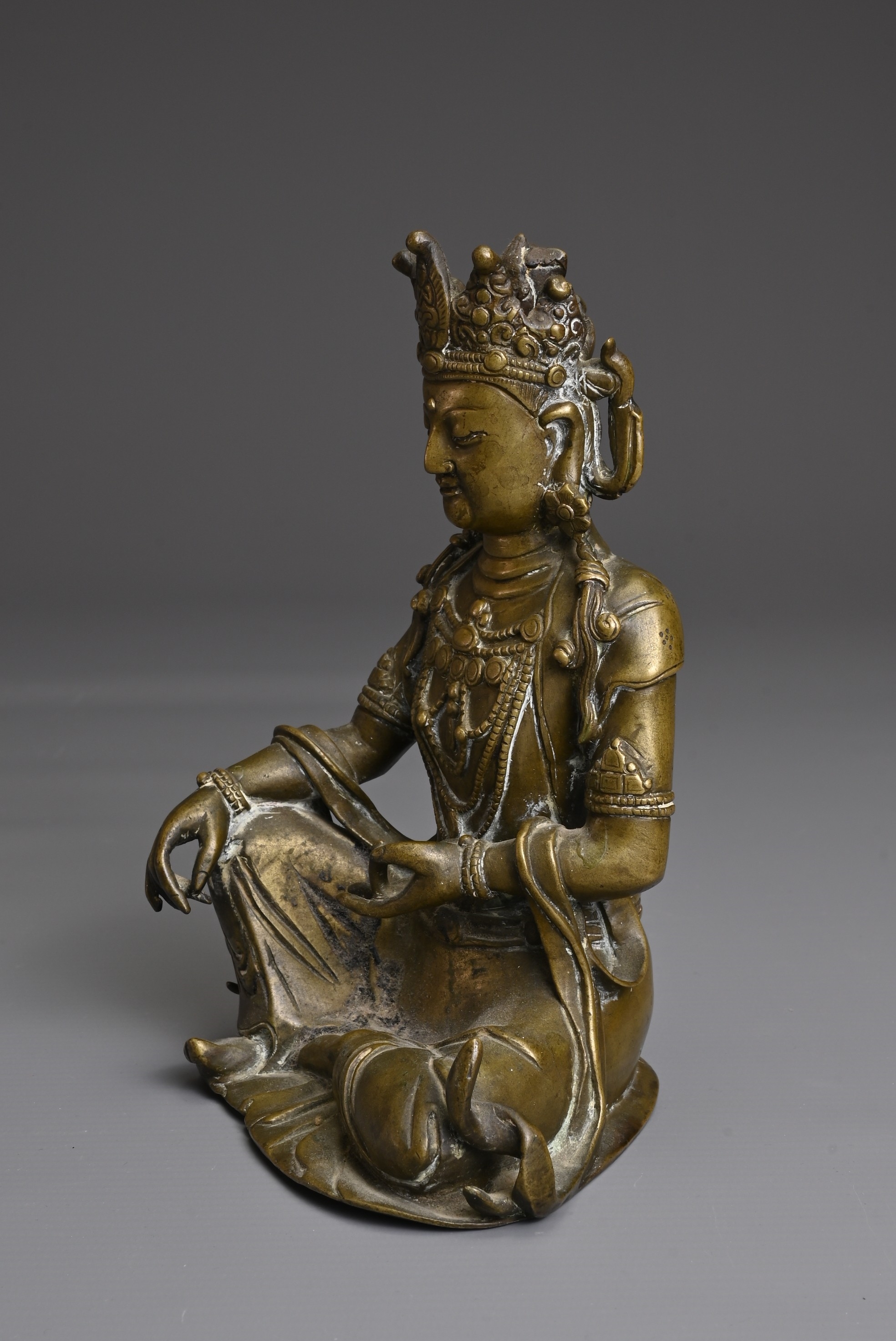 Artwork by Chinese School, A CHINESE BRONZE FIGURE OF GUANYIN, Made of Bronze