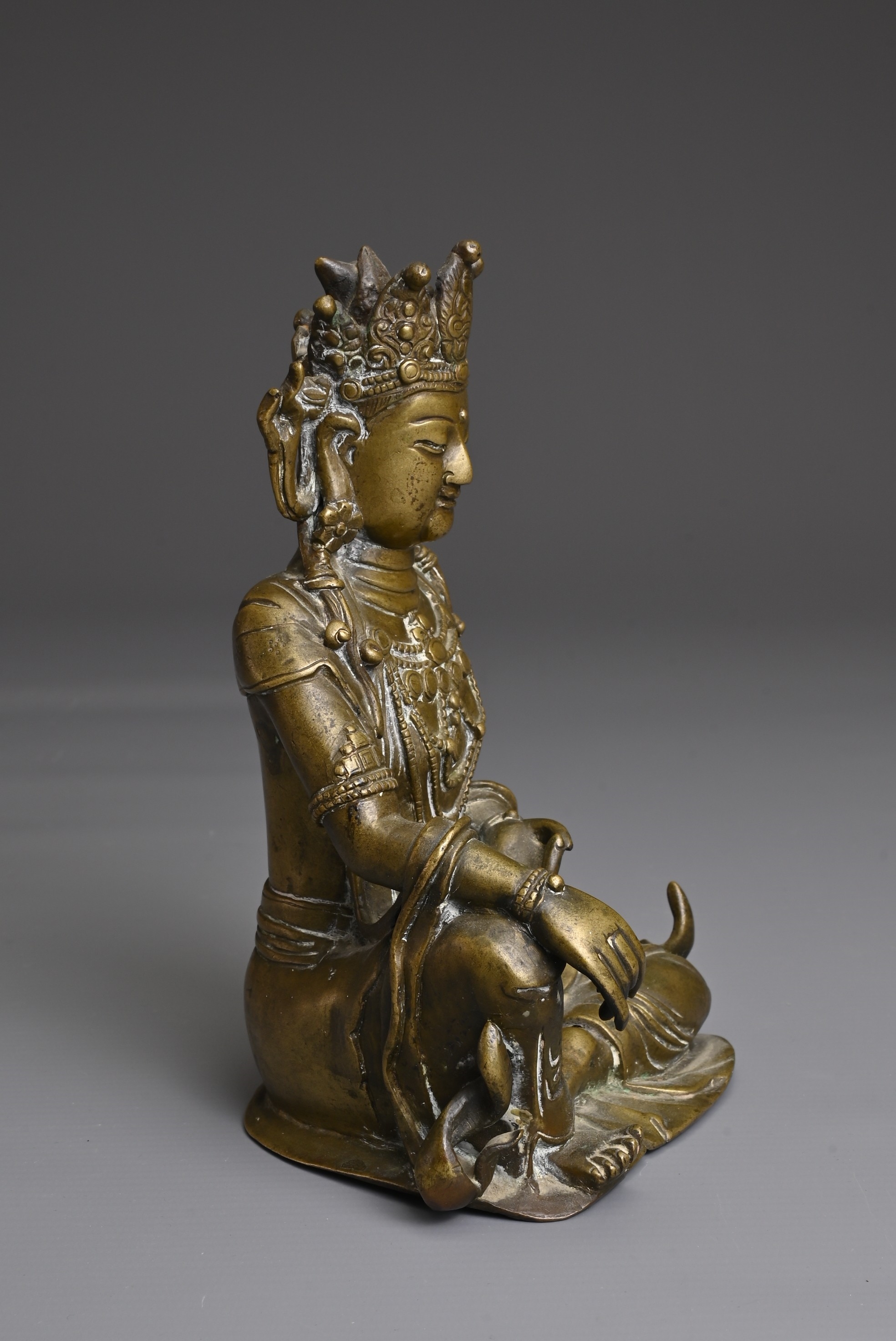 Artwork by Chinese School, A CHINESE BRONZE FIGURE OF GUANYIN, Made of Bronze