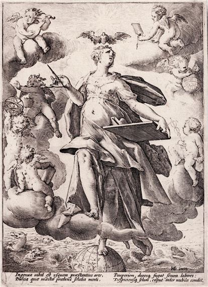 Allegory of The Arts by Hendrick Goltzius, circa 1586-1590