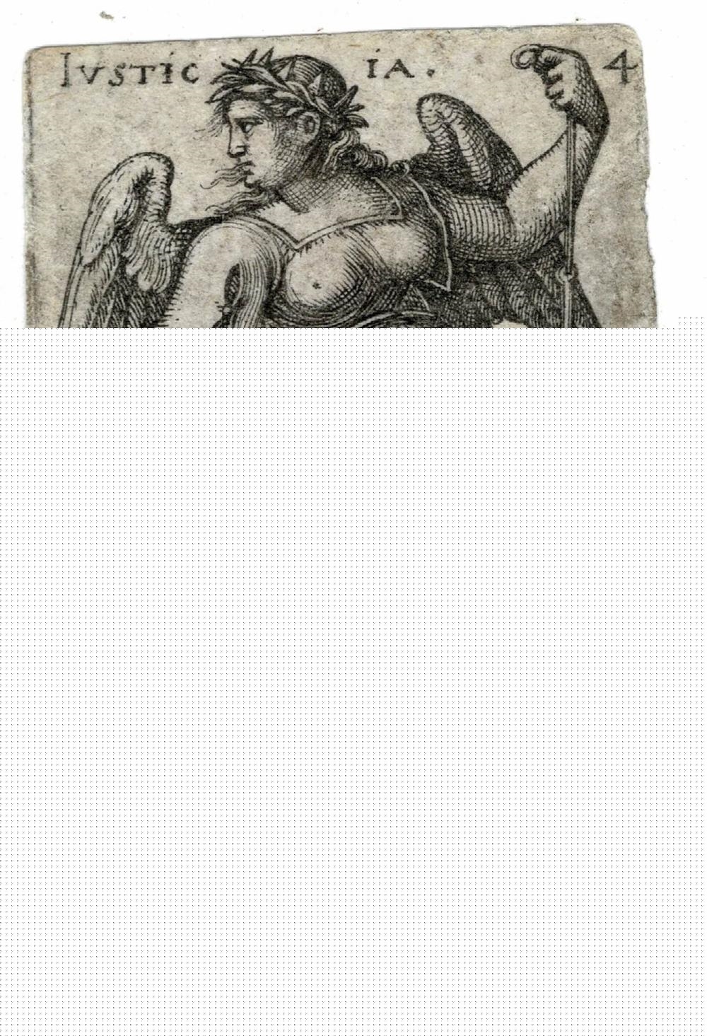 Artwork by Hans Sebald Beham, Justitia, Justice, Made of Engraving