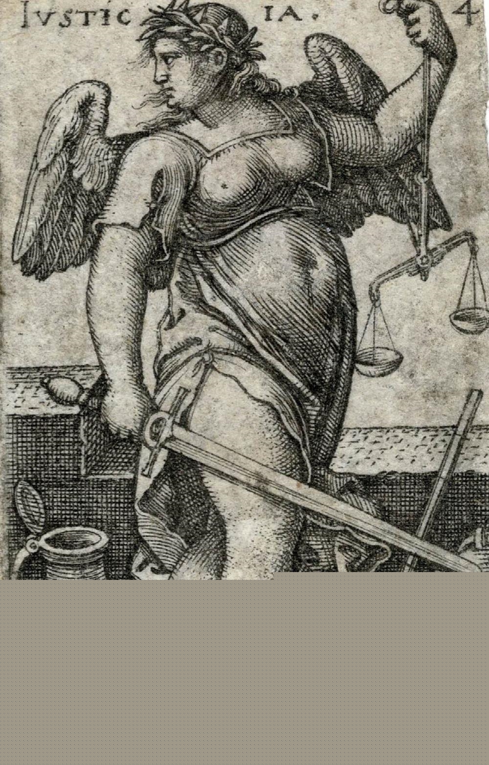 Artwork by Hans Sebald Beham, Justitia, Justice, Made of Engraving