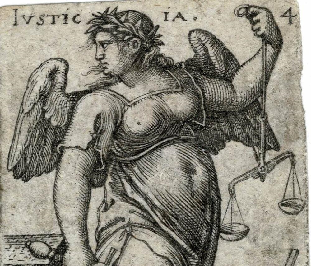 Artwork by Hans Sebald Beham, Justitia, Justice, Made of Engraving