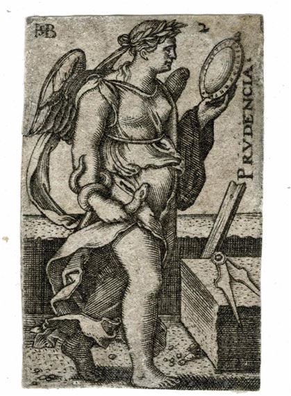 Prudentia, Prudence by Hans Sebald Beham, 1539