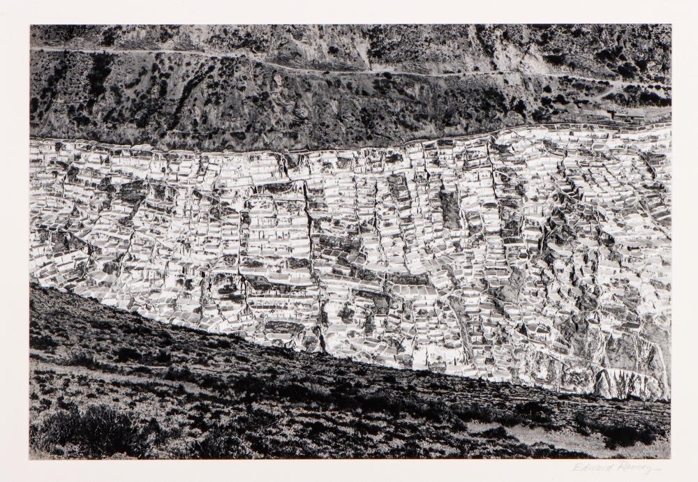 Artwork by Edward Ranney, Evaporating Pools, Urbamba Valley Salt Works, Peru, Made of Gelatin Silver Print