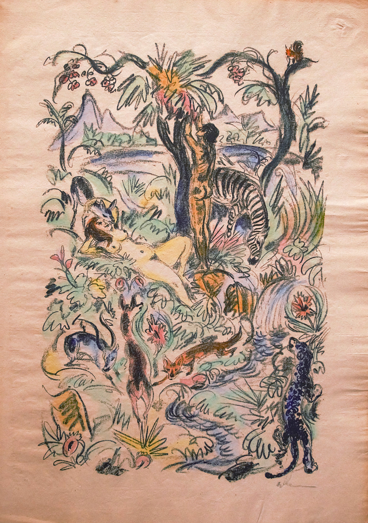 Artwork by Walther‏ Klemm, Das Paradies, Made of Original-Lithographien