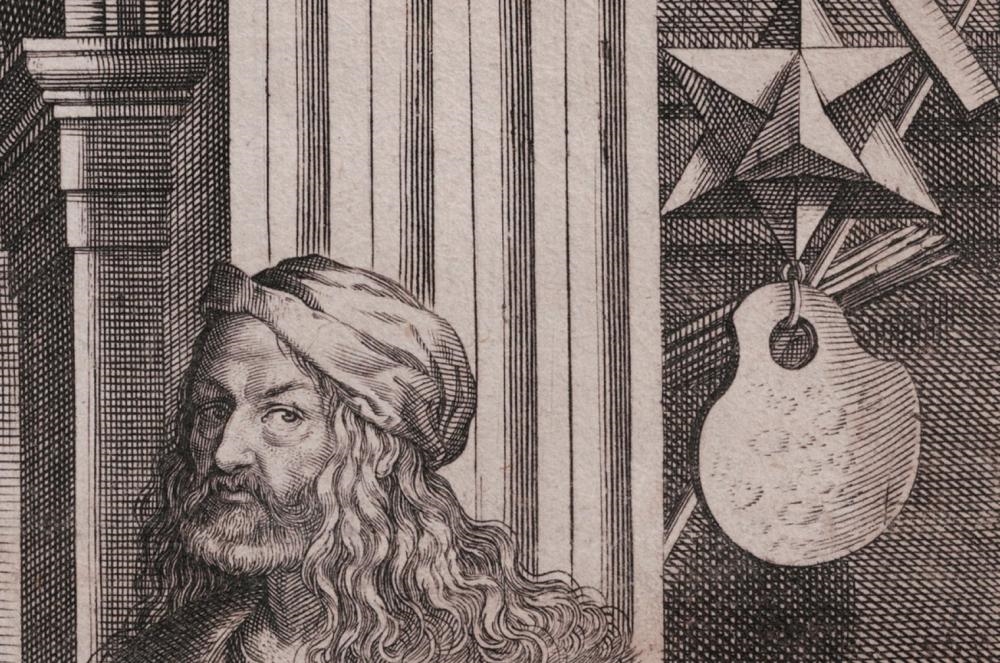 Artwork by Lucas Kilian, Double portrait of Albrecht Dürer, Made of Engraving