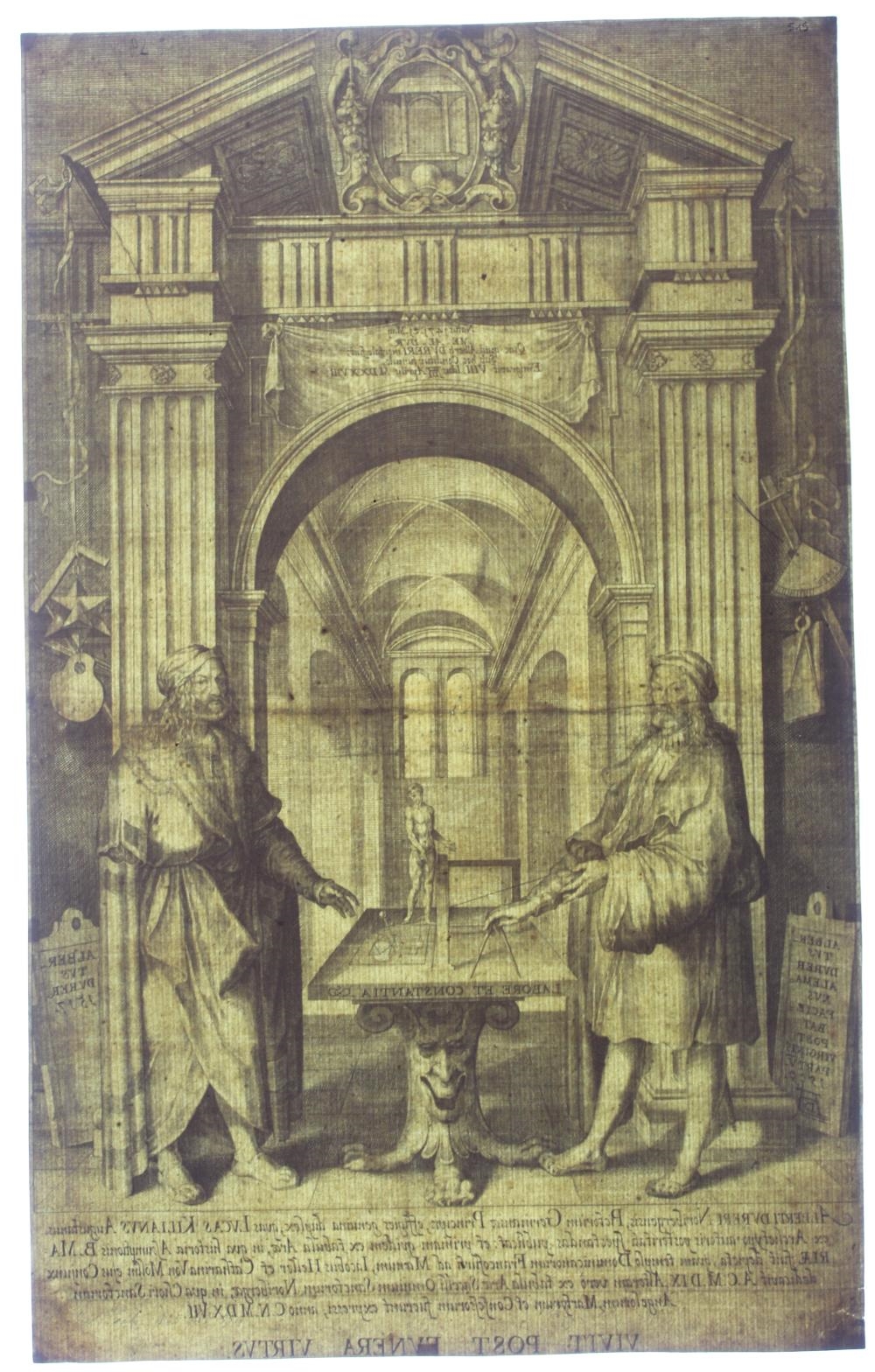 Artwork by Lucas Kilian, Double portrait of Albrecht Dürer, Made of Engraving