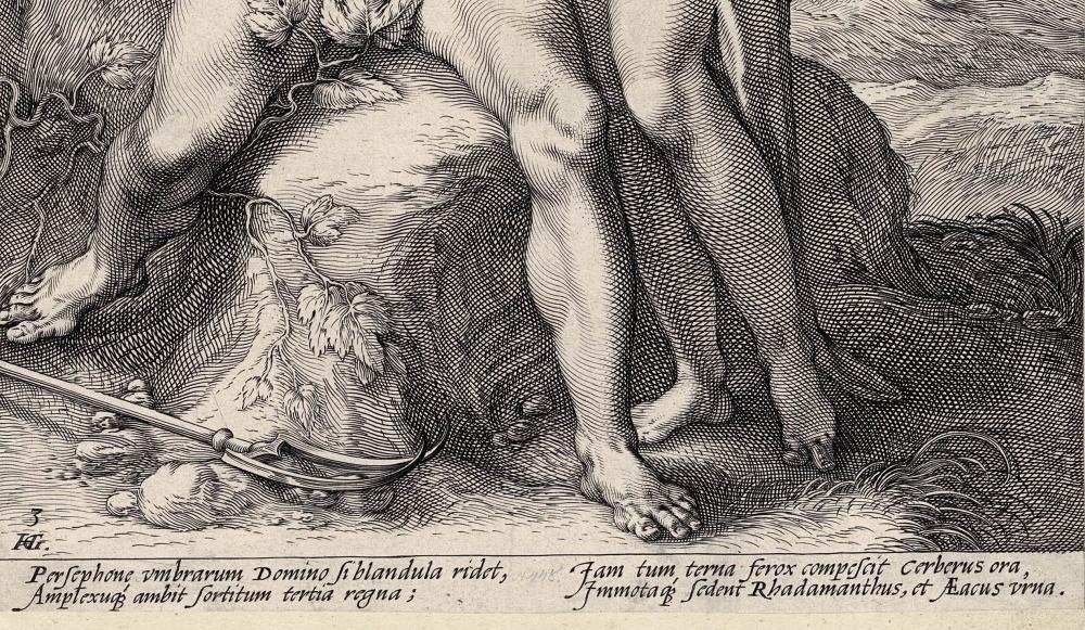 Artwork by Hendrick Goltzius, Pluto and Proserpine, Made of Engraving