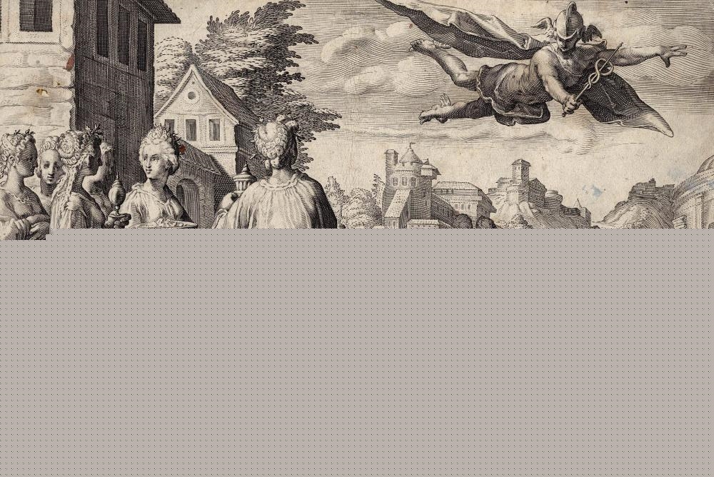 Artwork by Hendrick Goltzius, Mercury and Herse, Made of Engraving