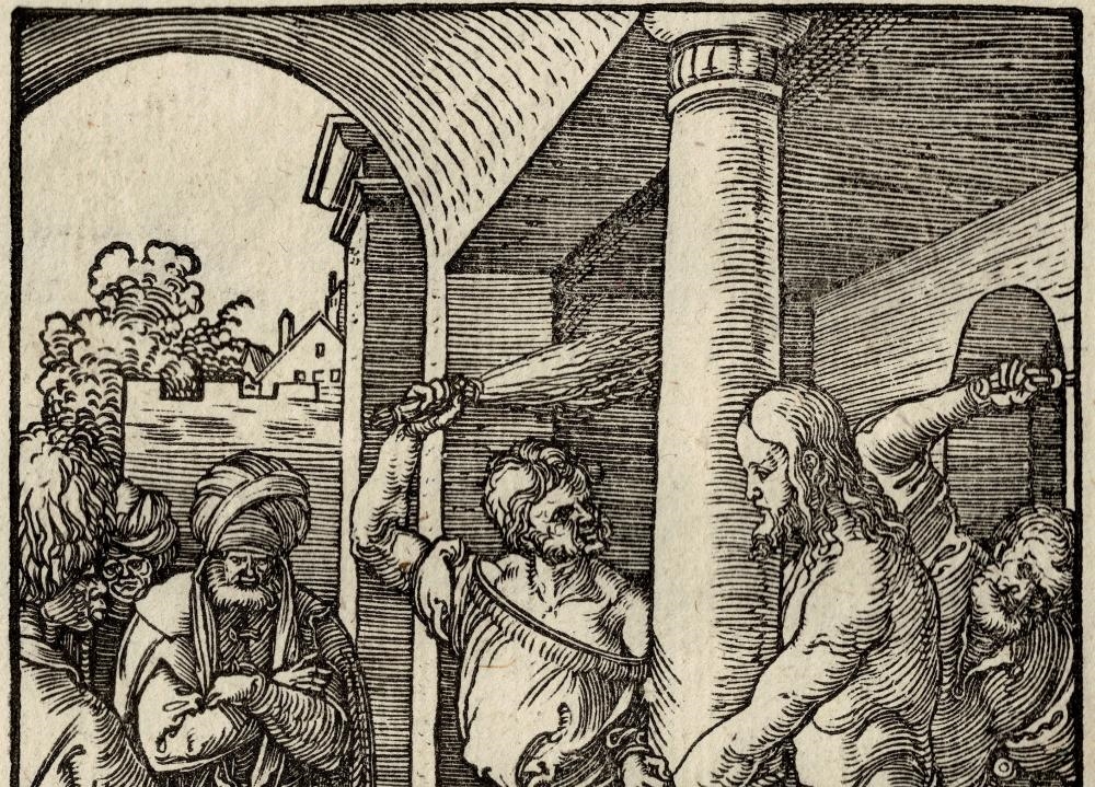 Artwork by Albrecht Dürer, Flagellation of Christ, Made of Woodcut