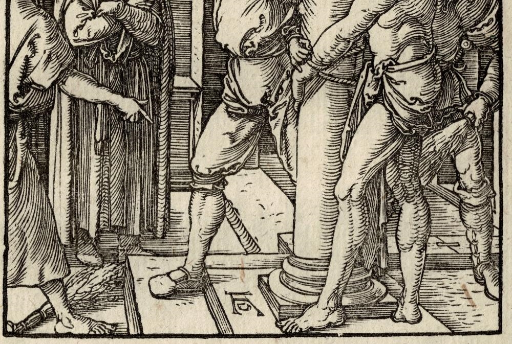 Artwork by Albrecht Dürer, Flagellation of Christ, Made of Woodcut