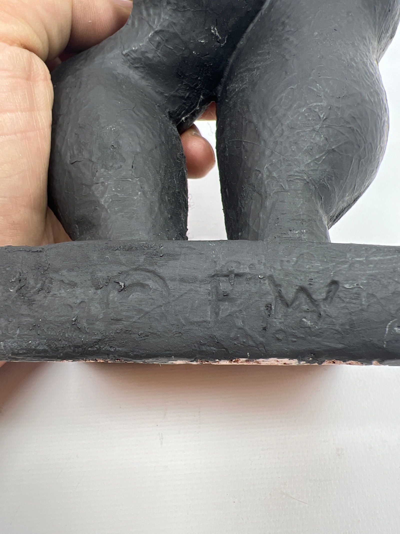 Artwork by Frederick Weinberg, Pair Mid Century Modern Stylized Frederic Weinberg Painted Plaster Figurines Sculptures, Made of Painted Plaster