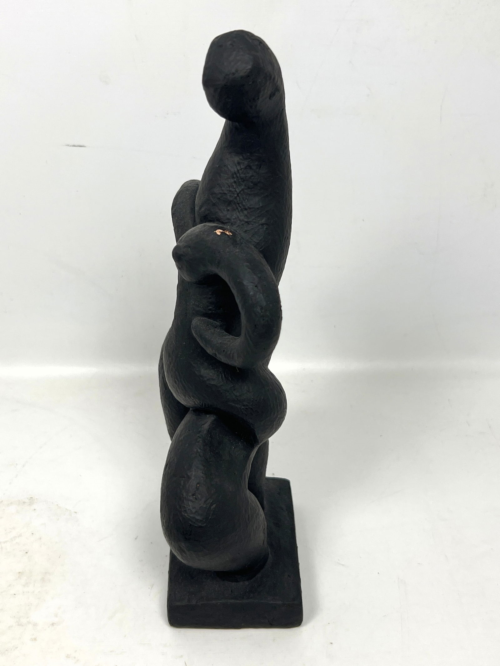 Artwork by Frederick Weinberg, Pair Mid Century Modern Stylized Frederic Weinberg Painted Plaster Figurines Sculptures, Made of Painted Plaster