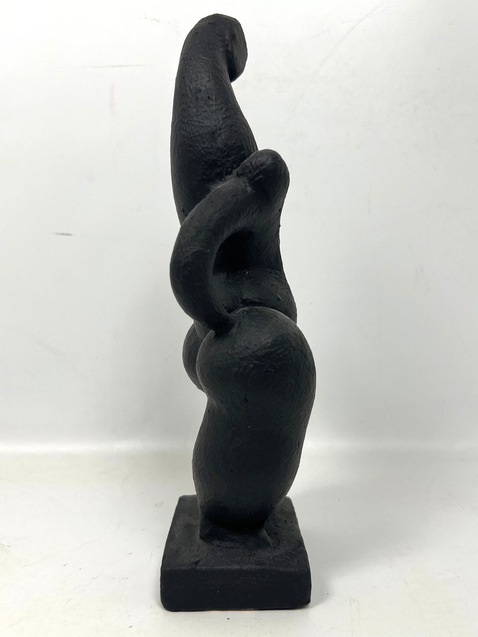 Artwork by Frederick Weinberg, Pair Mid Century Modern Stylized Frederic Weinberg Painted Plaster Figurines Sculptures, Made of Painted Plaster