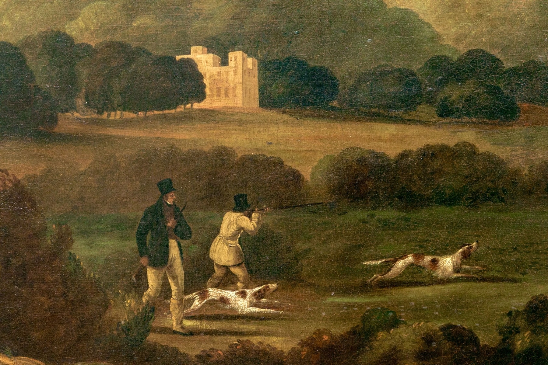 H. Johnson | Hunting Scene With Men And Dogs In The Landscape | MutualArt