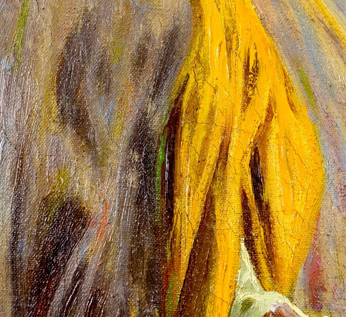 Artwork by Henry Carling, Desert Scene with Camel and Bedouins, Made of Oil On Canvas