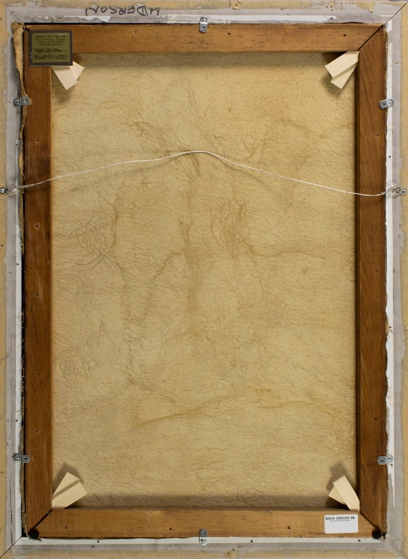 Artwork by Henry Carling, Desert Scene with Camel and Bedouins, Made of Oil On Canvas