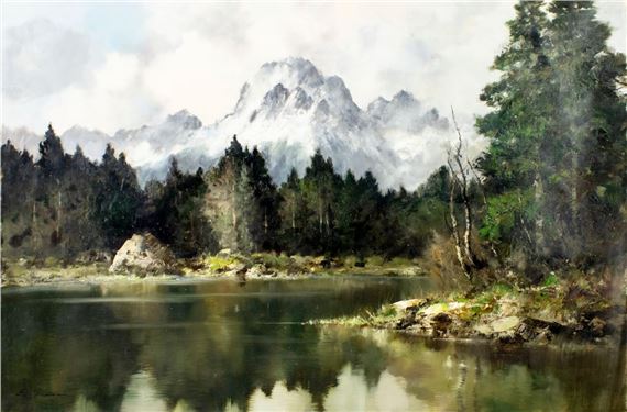 Alpine Lake Landscape - Erich Griese