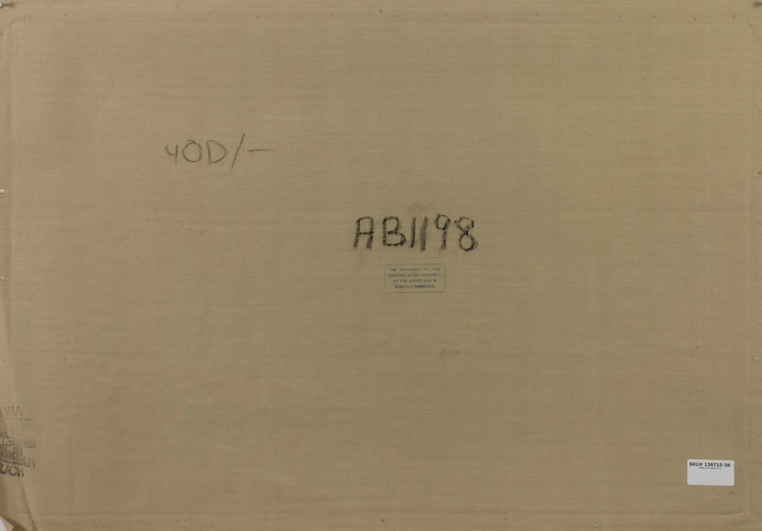 Artwork by Erich Griese, Alpine Lake Landscape, Made of Oil On Canvas