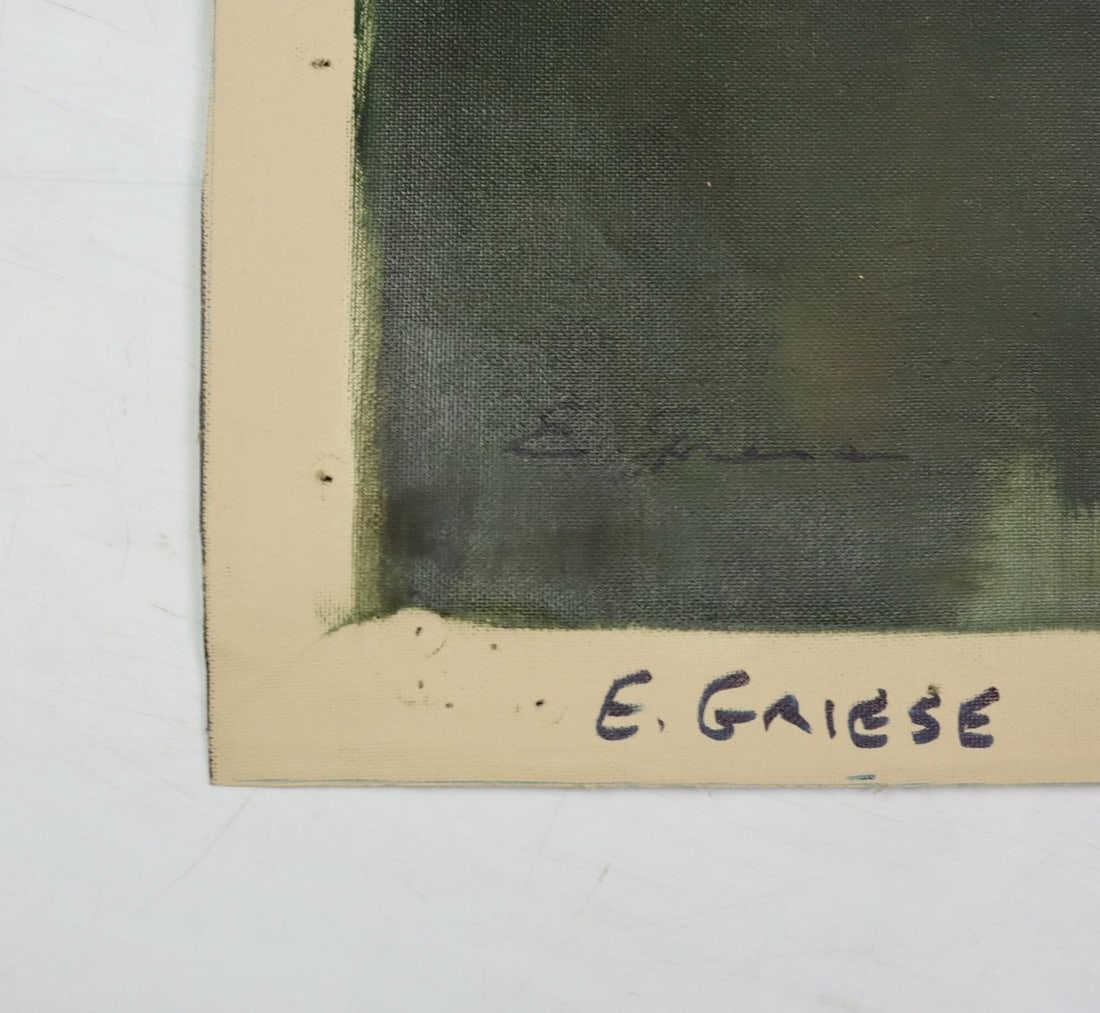 Artwork by Erich Griese, Alpine Lake Landscape, Made of Oil On Canvas