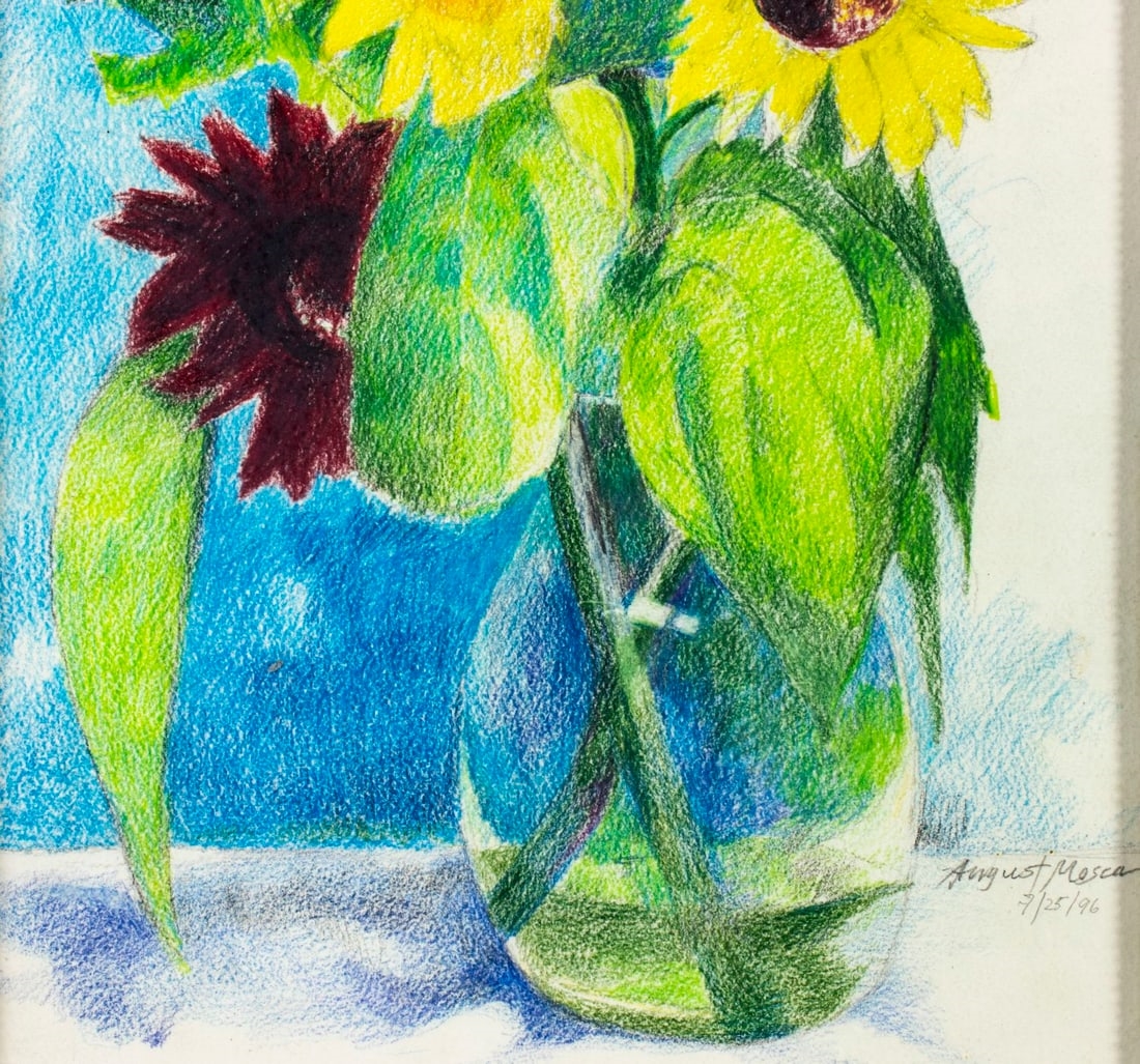 August Mosca | Still Life with Vase of Flowers (1996) | MutualArt