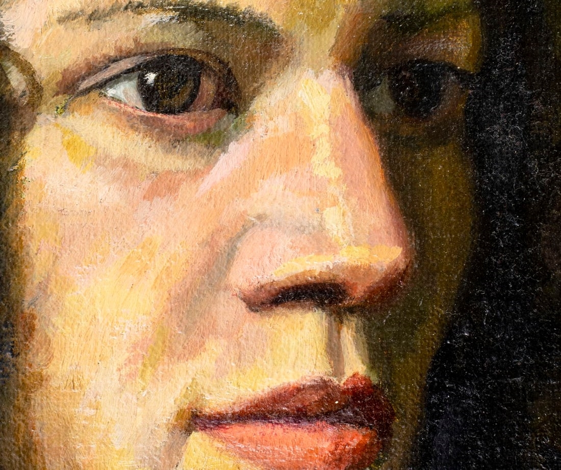 Artwork by Jim Mcintyre, Portrait of Woman, Made of Oil On Canvas