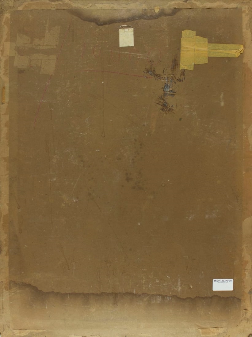 Artwork by Bernhard Zickendraht, Girl with Flowers on the Bench, Made of Oil On Board