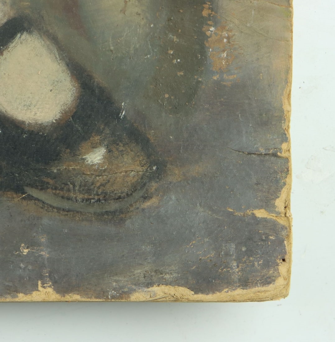 Artwork by Bernhard Zickendraht, Girl with Flowers on the Bench, Made of Oil On Board