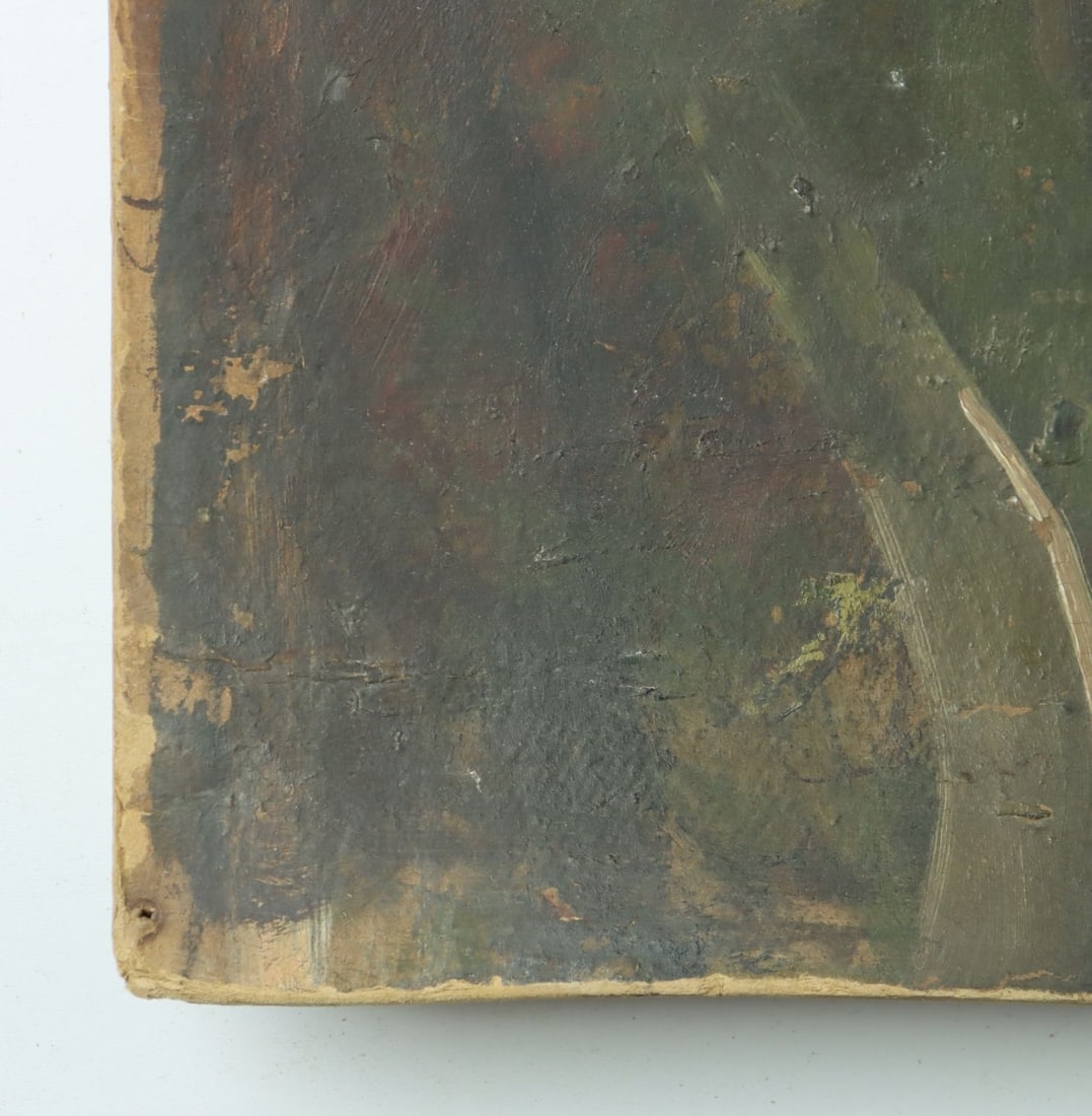 Artwork by Bernhard Zickendraht, Girl with Flowers on the Bench, Made of Oil On Board