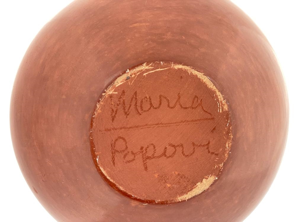 Artwork by Maria Montoya Martinez, Popovi Da, San Ildefonso Redware Pottery Jar, Made of Pottery, Ceramic