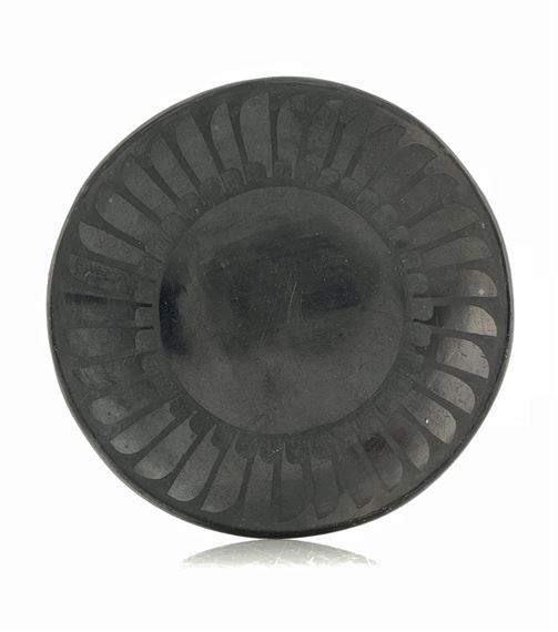 San Ildefonso Blackware Feather Plate