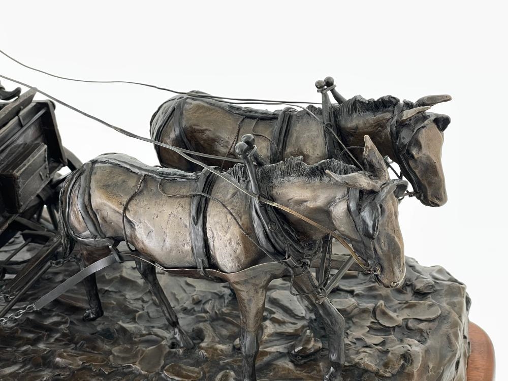 Artwork by John Harper, Cowboy Kitchen, Made of Bronze Sculpture