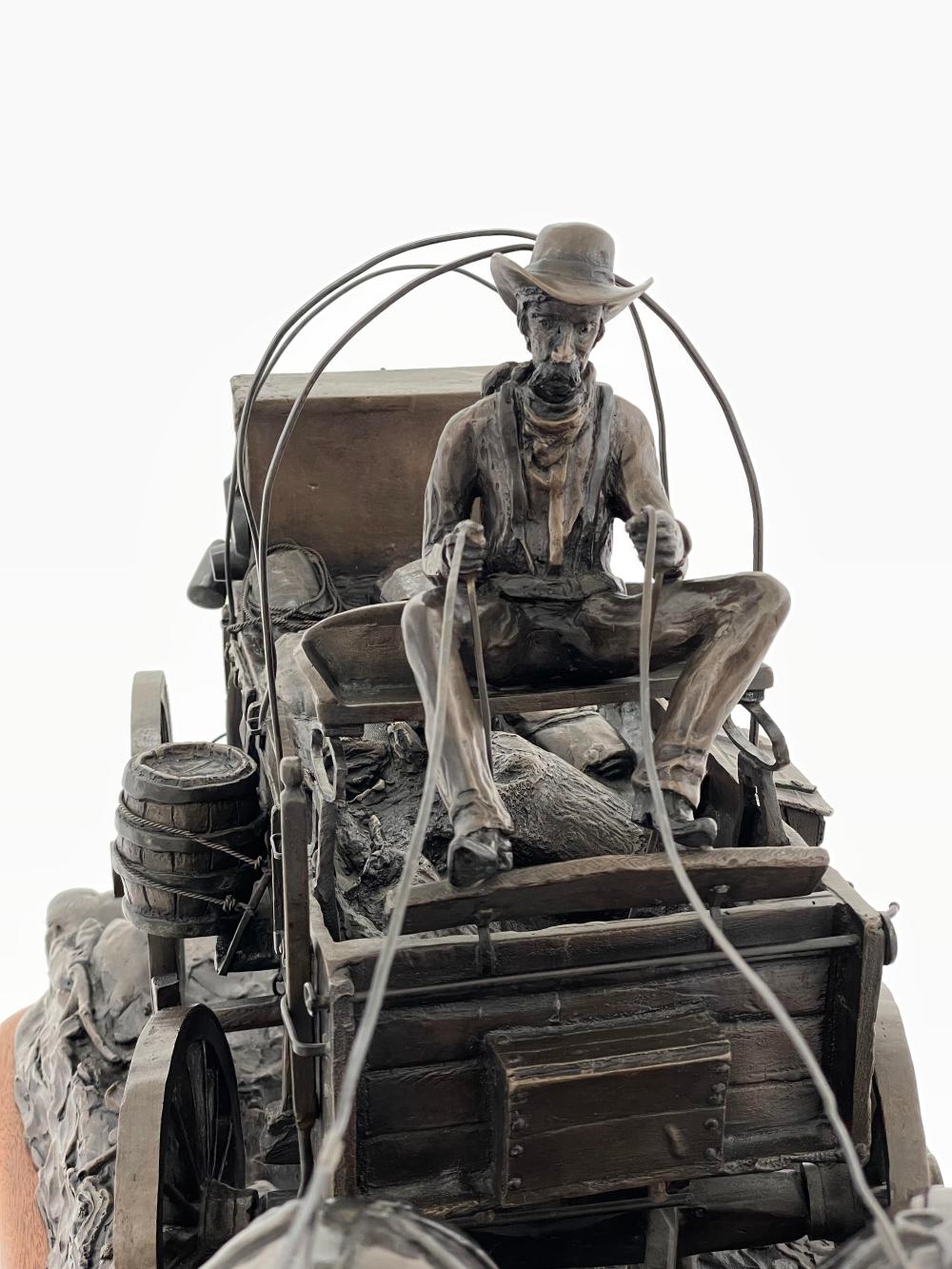 Artwork by John Harper, Cowboy Kitchen, Made of Bronze Sculpture