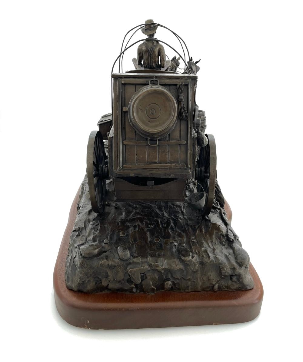 Artwork by John Harper, Cowboy Kitchen, Made of Bronze Sculpture