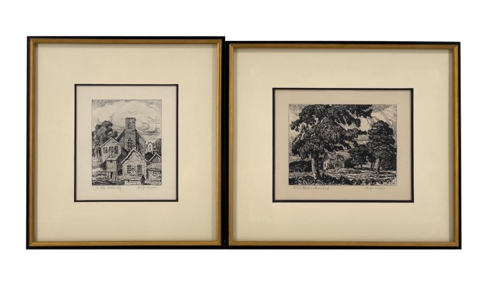 Artwork by Birger Sandzén, Olof Olson's Homestead, Made of Lithograph On Paper