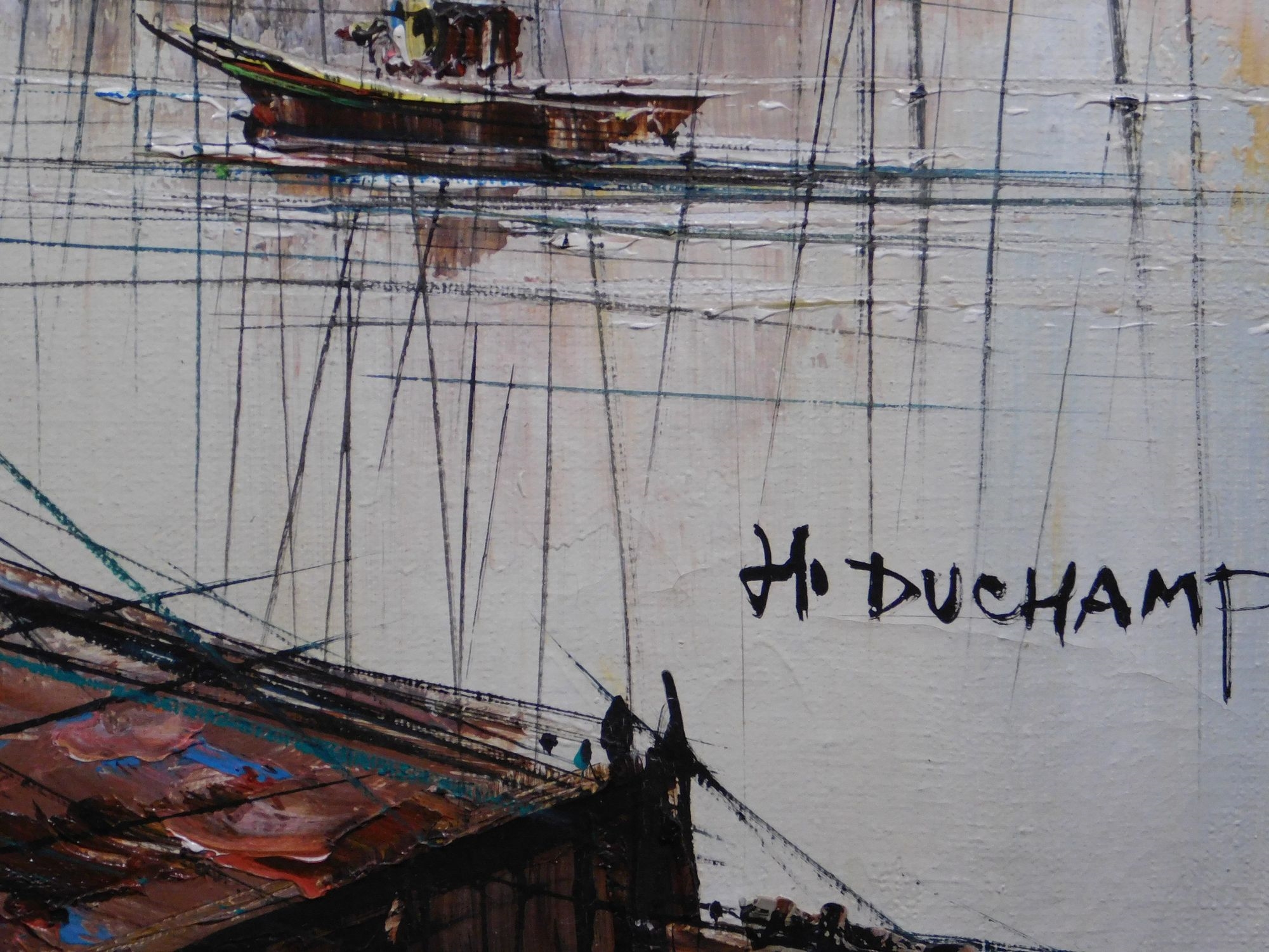 Artwork by H. Duchamp, Brooklyn Bridge, Made of Oil On Canvas
