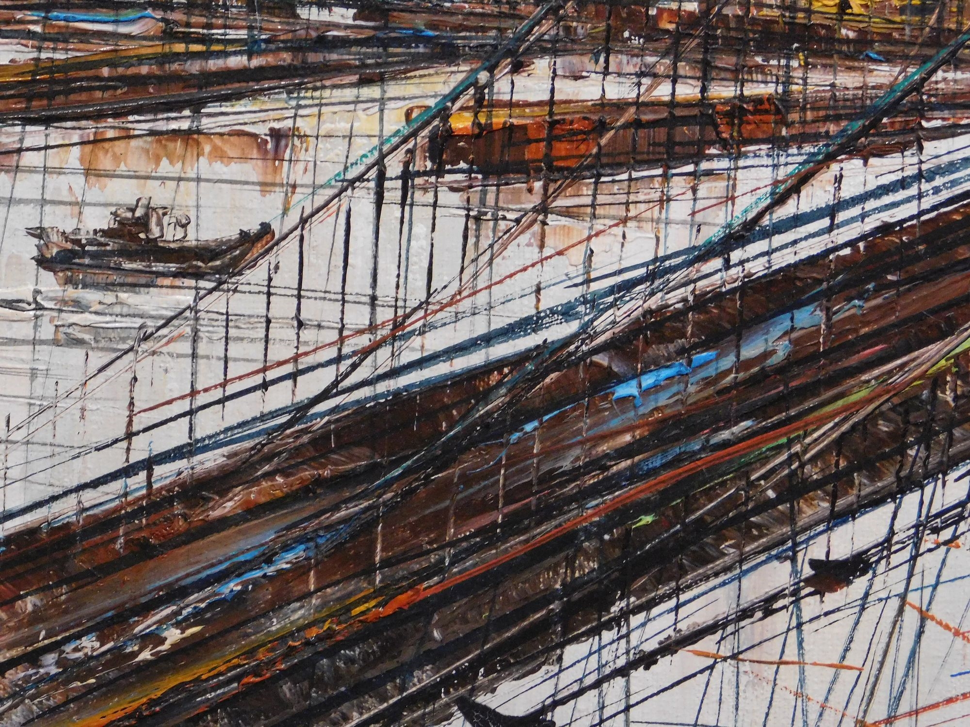 Artwork by H. Duchamp, Brooklyn Bridge, Made of Oil On Canvas