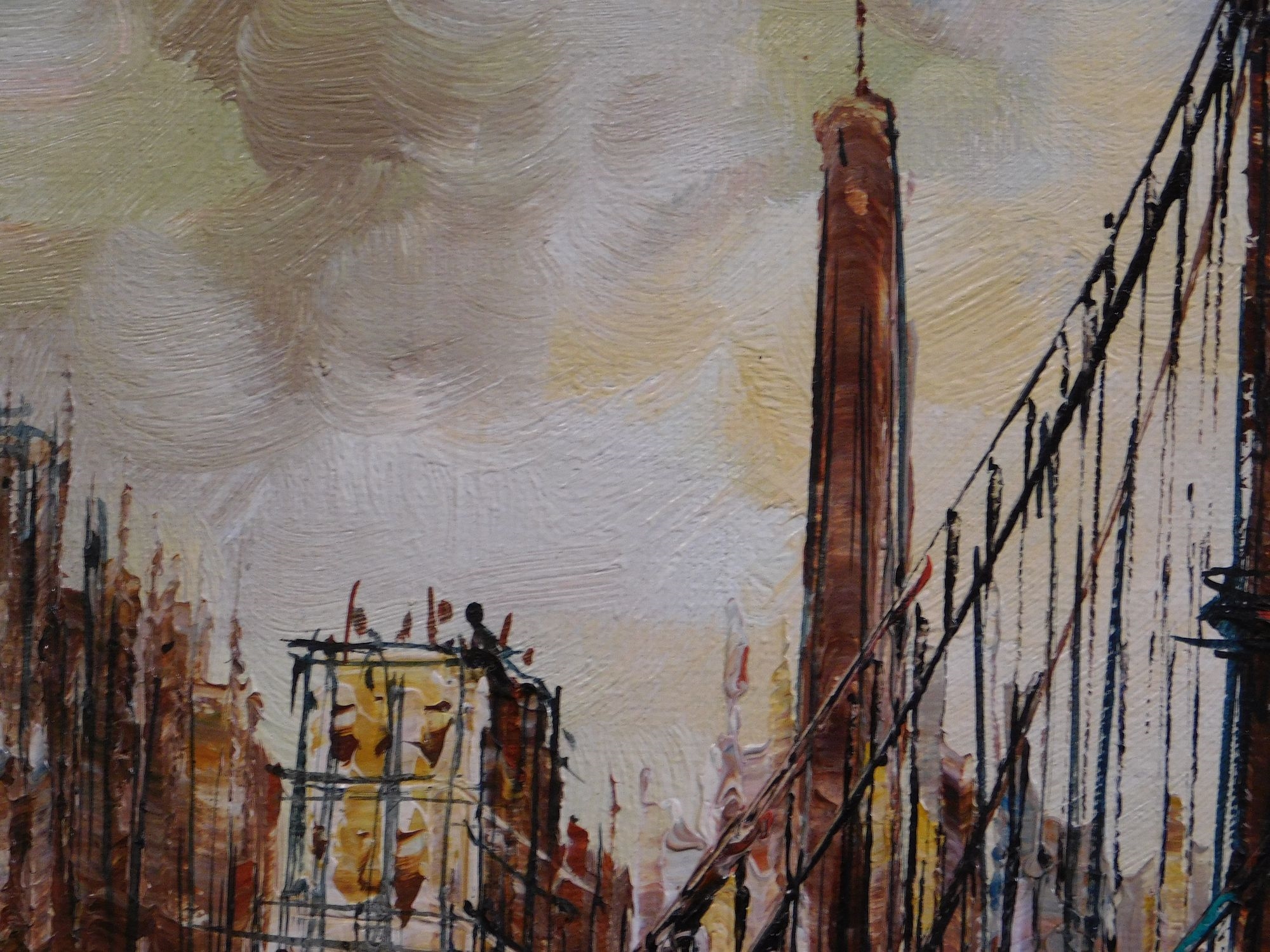 Artwork by H. Duchamp, Brooklyn Bridge, Made of Oil On Canvas