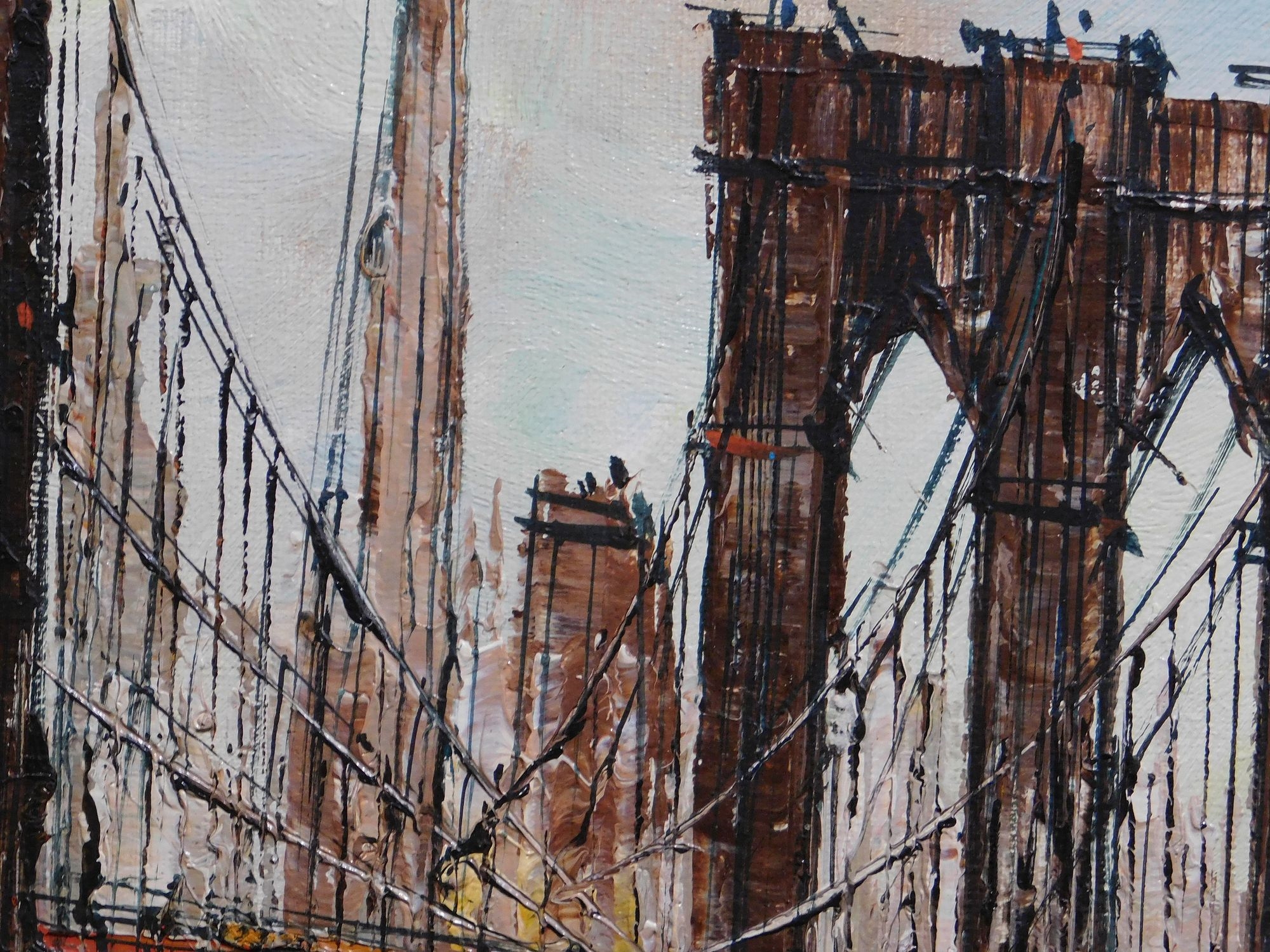 Artwork by H. Duchamp, Brooklyn Bridge, Made of Oil On Canvas