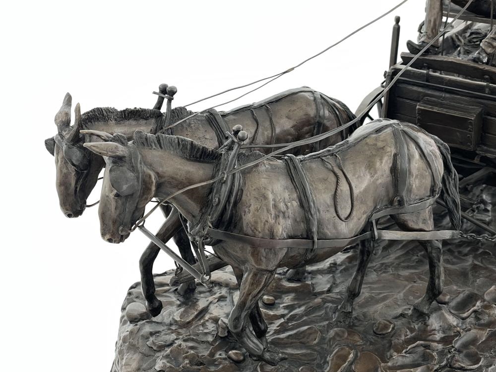 Artwork by John Harper, Cowboy Kitchen, Made of Bronze Sculpture
