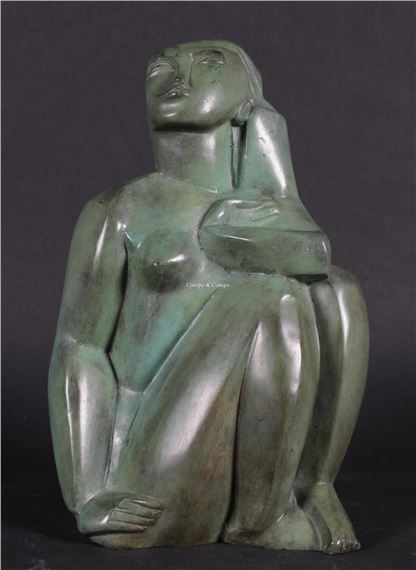 Seated nude - Jozef Cantré