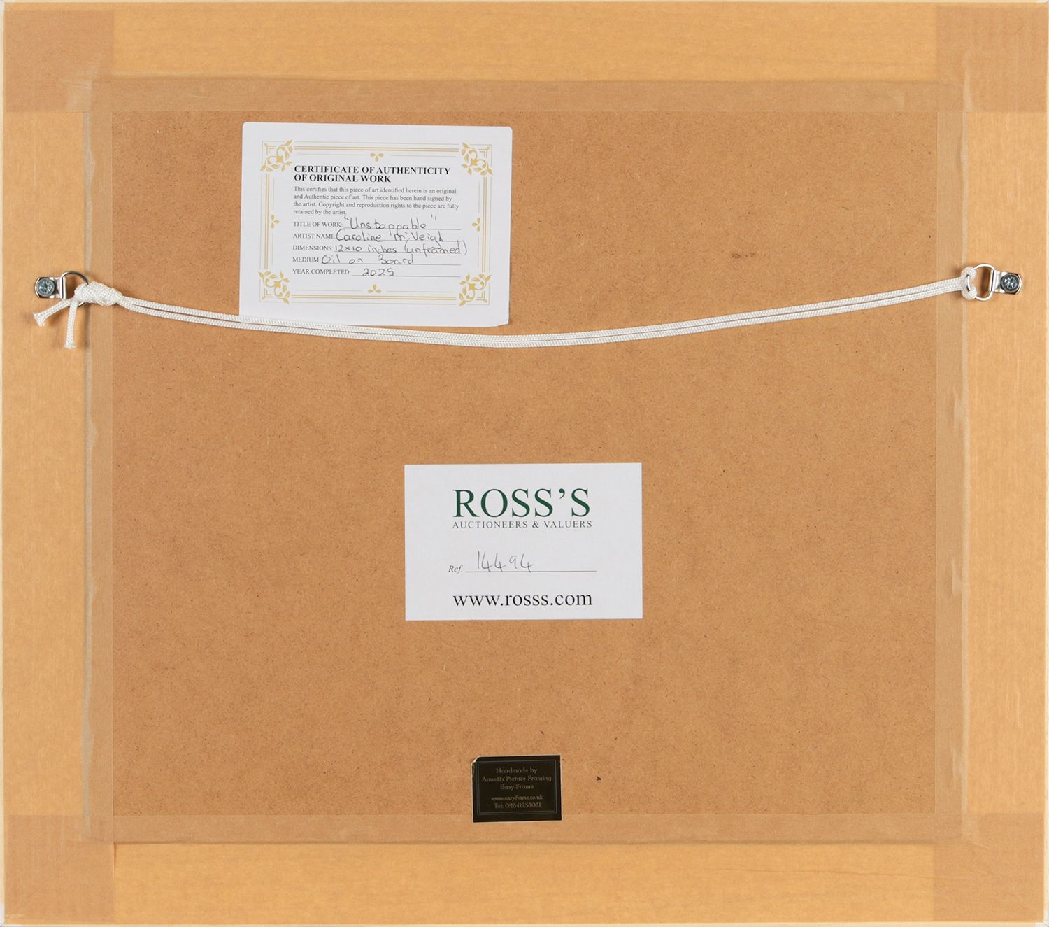 Artwork by Caroline McVeigh, UNSTOPPABLE, Made of Oil On Board