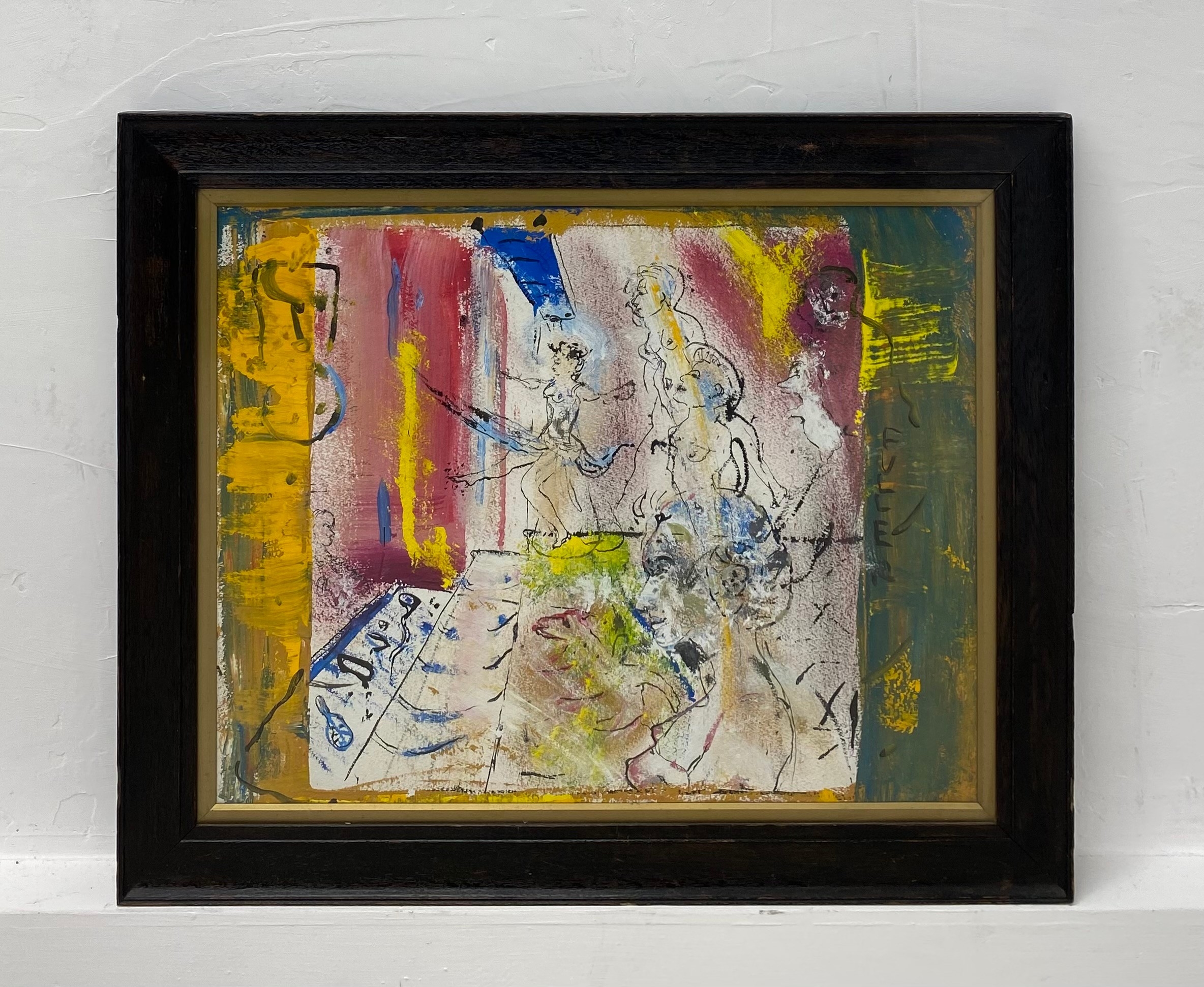 Artwork by Martin Fuller, abstract figural dancers, Made of Ink And Acrylic